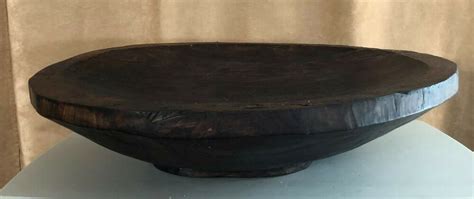 Pottery Barn Bowl Reclaimed wood large 27" across centerpiece candle holder | Candleholder ...