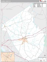 Caldwell County, KY Wall Map Premium Style by MarketMAPS