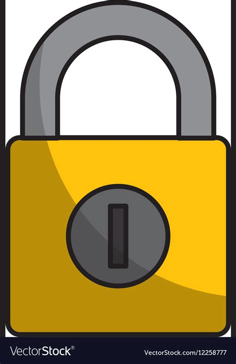 Padlock secure isolated icon Royalty Free Vector Image