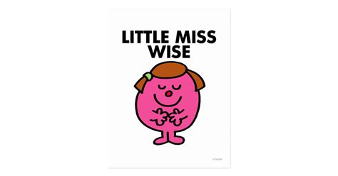 Contemplative Little Miss Wise Postcard | Zazzle