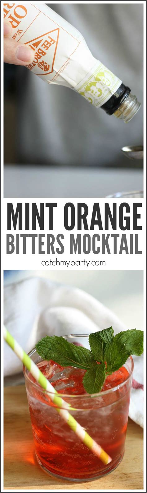 Mint Orange Bitters Mocktail Recipe | Catch My Party