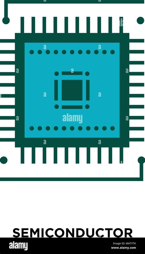 semiconductor icon isolated on white background for your web, mobile ...