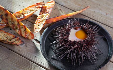 "Egg On Eggs" (Grilled Sea Urchins) Recipe - Barbecuebible.com