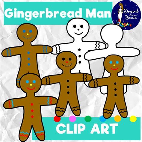 Gingerbread Man Clip Art - Made By Teachers