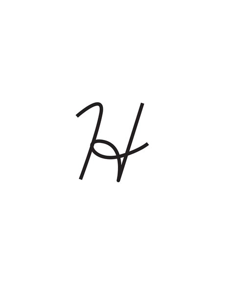 Monogram H Cursive Script Letter Embroidery | Embroidery Shops