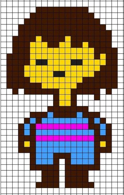 Frisk_Undertale Pony Bead Patterns, Pearler Bead Patterns, Kandi ...