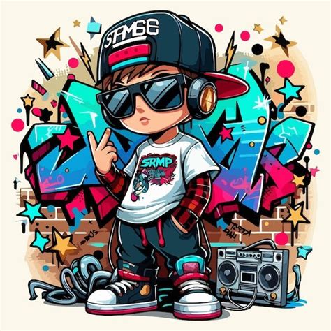 Premium Vector | Hip hop boy in 2024 | Cute cartoon boy, Illustration ...