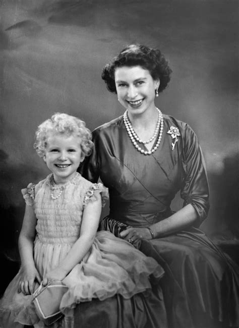 Queen Elizabeth II With Her Only Daughter, Anne, Princess Royal, in ...