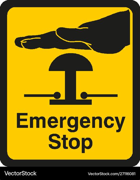 Emergency stop sign eps10 Royalty Free Vector Image