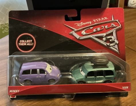 Disney Pixar Cars 3 MINNY & VAN 2 Pack Diecast Scale 1:55 - New In Sealed Box | #4601001589