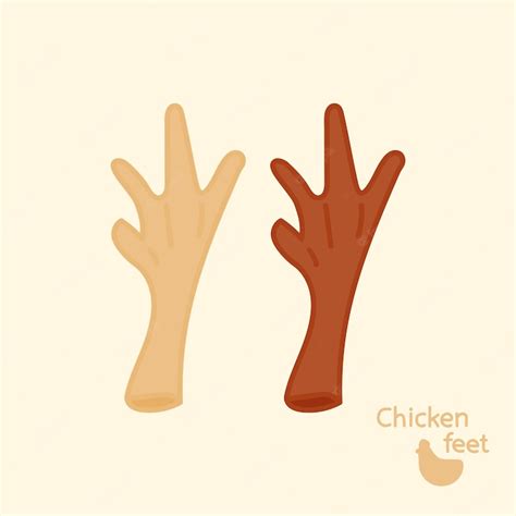 Premium Vector | Hand drawn chicken feet. asian exotic food. cartoon design food element. street ...