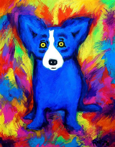 Blue Dog Painting at PaintingValley.com | Explore collection of Blue Dog Painting