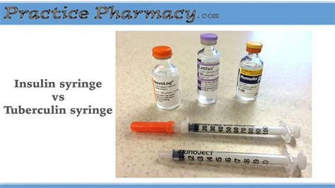 Tuberculin Vs Insulin Syringe