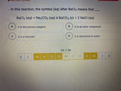 Answered: In this reaction, the symbol (aq) after… | bartleby