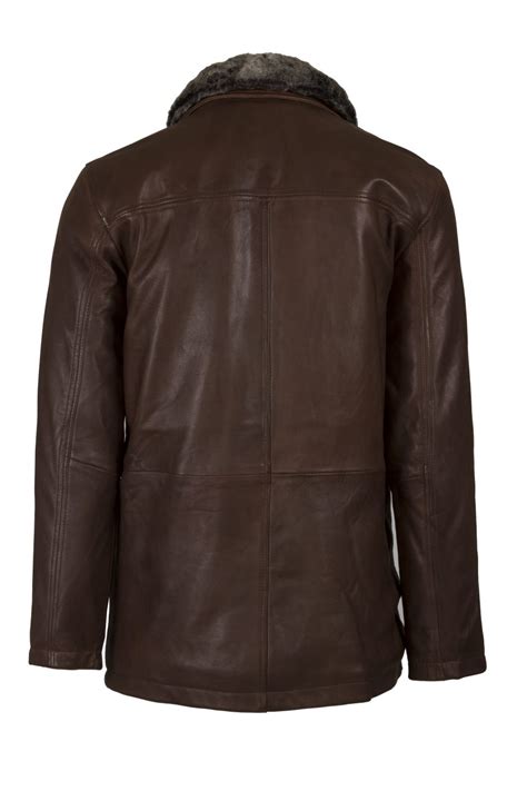 Men Real Leather Nappa Jacket Brown - Helium Leather