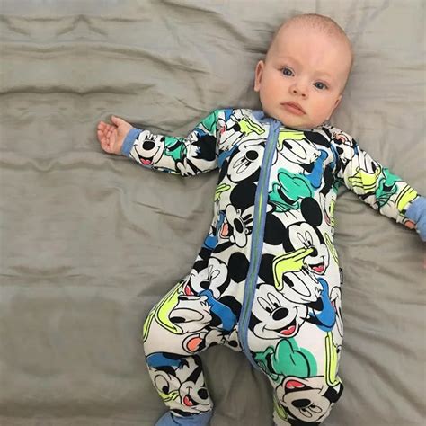 Disney Mickey Mouse Baby Girl Clothes Clothing Romper Hot Zipper Boy Clothing Girls Minnie ...