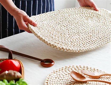 These woven placemats add some rustic charm to your table