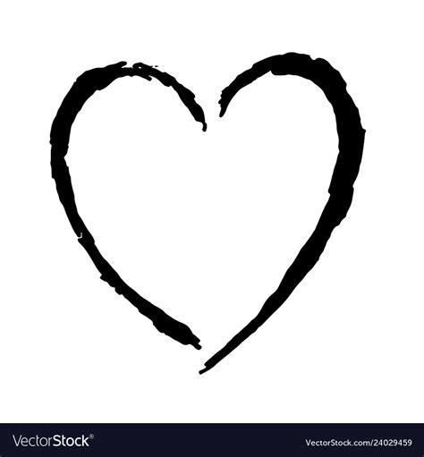 Doodle hand drawn heart shaped Royalty Free Vector Image