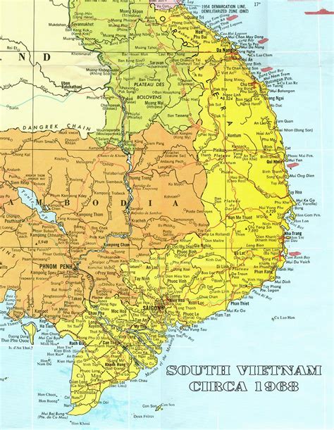 Map of South Vietnam circa 1968 (xem thêm bản đồ 1965 bên … | Flickr