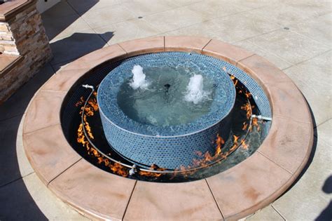 Fire-pit Water fountain - Contemporary - Patio - Los Angeles - by ...