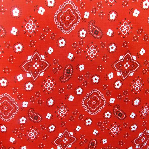 Red Bandana Print Poly Cotton Fabric – Fashion Fabrics LLC