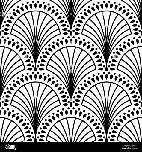 Art Deco pattern. Vector black white background. Luxury seamless ornament Stock Vector Image ...