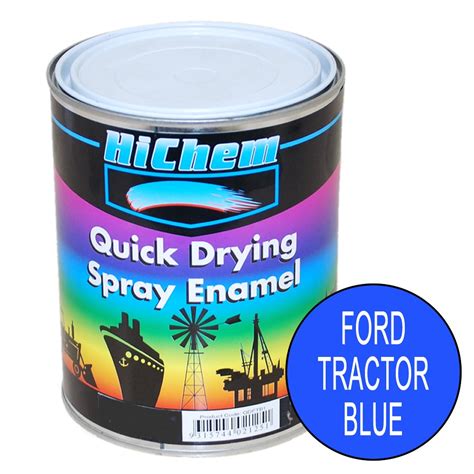 SPRAY ENAMEL FORD TRAC BLUE 1L QUICK DRY HICHEM PAINT FORD TRACTOR BLUE - Collier Miller