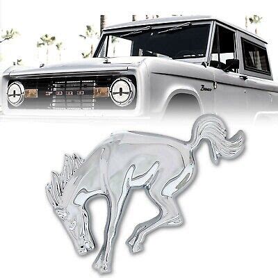 Chrome Plated Detailed Bucking Bronco Horse Emblem For 1966-1977 Ford Bronco | eBay