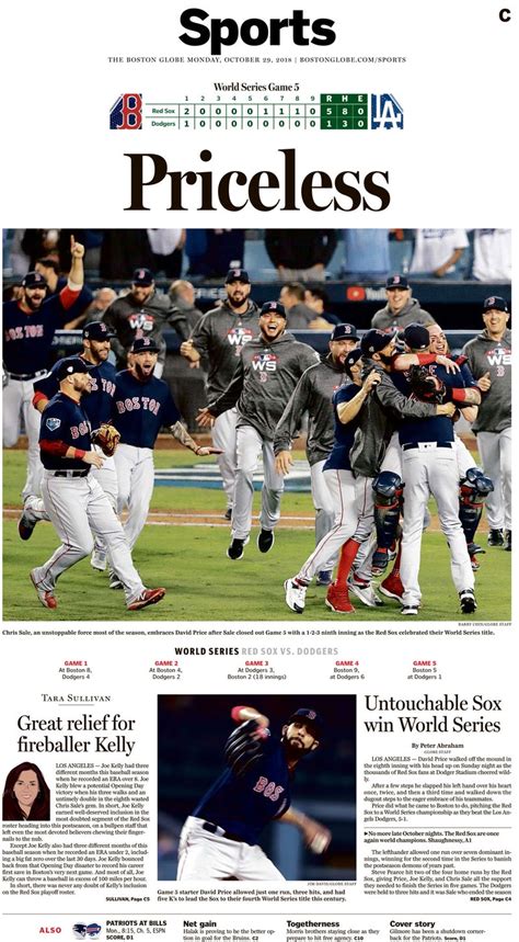 Here’s what the front page of Monday’s Boston Globe looks like