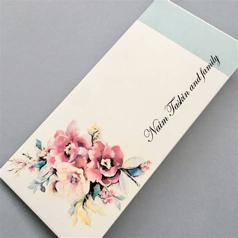 Watercolour motif on a personalised gift envelope | Wedding invitations ...