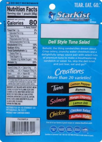 StarKist® Tuna Creations Deli Style Tuna Salad Pouch, 3 oz - Fry’s Food Stores