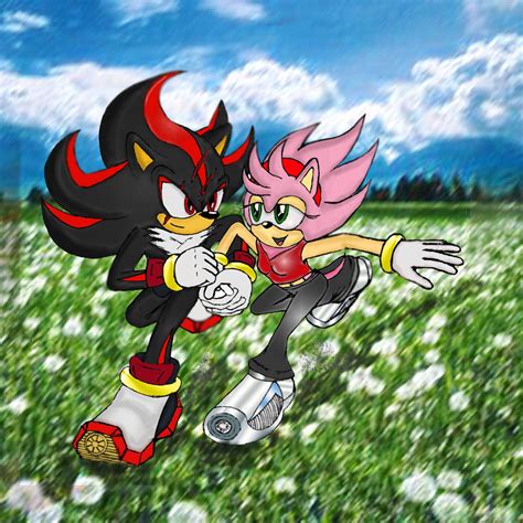 Shadow x Amy running together by sensum on DeviantArt