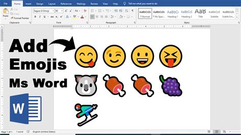 How to Add Emojis in Microsoft Office Word Tutorial ! - YouTube