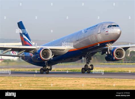 Aeroflot Airbus A330 airplane taking off. Aeroflot Russian Airlines ...