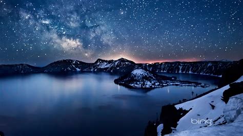 Northern Lights, Starry Sky, Lake, Mountain, Northern Lights Over ...