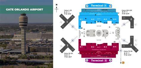 Terminals maps Orlando International Airport MCO