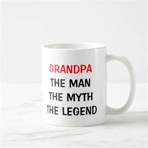 Grandpa the man myth legend mug | Zazzle