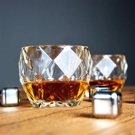 Soduku Italian Premium Whiskey Glass Set 2, Lead-Free Crystal Whiskey ...