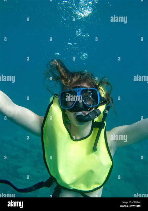 Snorkeling off of St. Maarten Stock Photo - Alamy