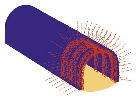 Mechanical model and supporting structure of semicircular arch and... | Download Scientific Diagram