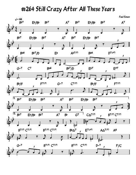 Still Crazy After All These Years By Paul Simon - Digital Sheet Music ...