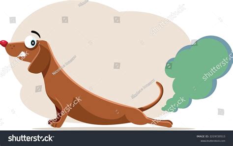 Funny Domestic Dog Farting Vector Cartoon Stock Vector (Royalty Free) 2219720513 | Shutterstock