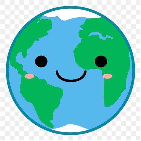 Smiling Earth Cartoon