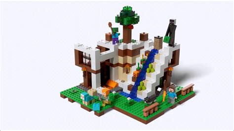 Smyths Toys - LEGO Minecraft The Waterfall Base 21134 - YouTube