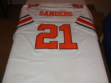 #21 BARRY SANDERS Oklahoma State Cowboys NCAA RB White Throwback Jersey ...