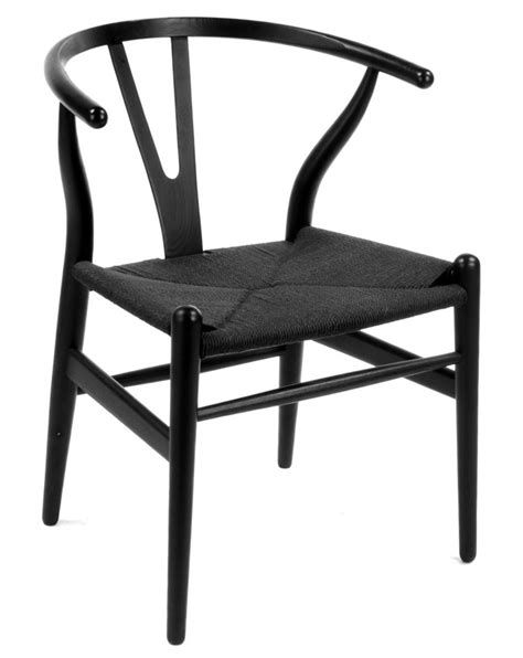 Wood Wishbone Y Chair, Black - Dining Chairs - AdvancedInteriorDesigns