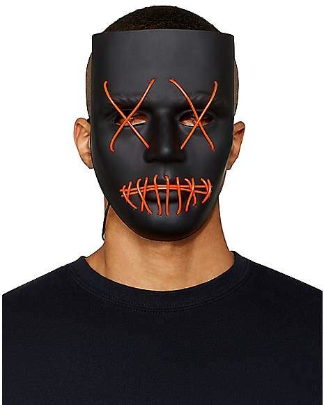 Light Up EL Wire X Eyes Mask - Spirithalloween.com