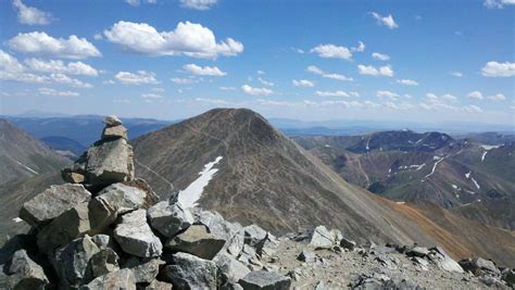 Grays Peak summit looking at Torreys Peak