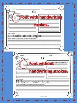 Distance Learning: Spanish Alphabet Handwriting Sheets by Good First Teaching