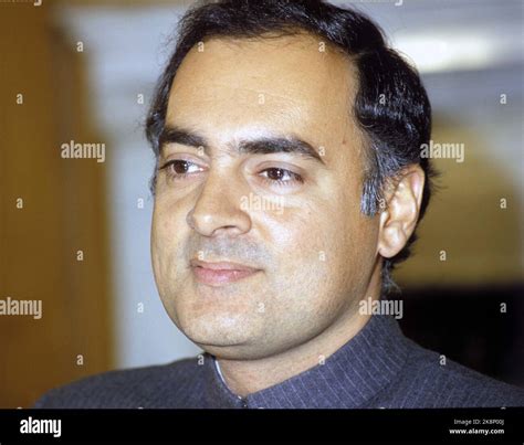 India 198602. Prime Minister Rajiv Gandhi, portrait. Photo Henrik Laurvik / NTB Stock Photo - Alamy